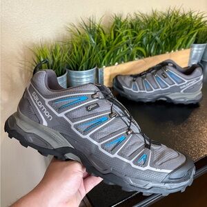 Salomon X Ultra 2 GTX Grey Blue Men’s Size 11.5 Hiking Shoes Value $225